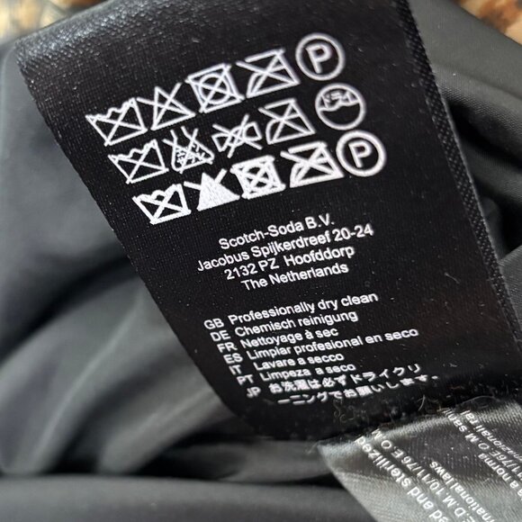 Scotch & Soda Maison Scotch Punk Radar Women's Leopard Print Down Puffer Coat L - Picture 16 of 16